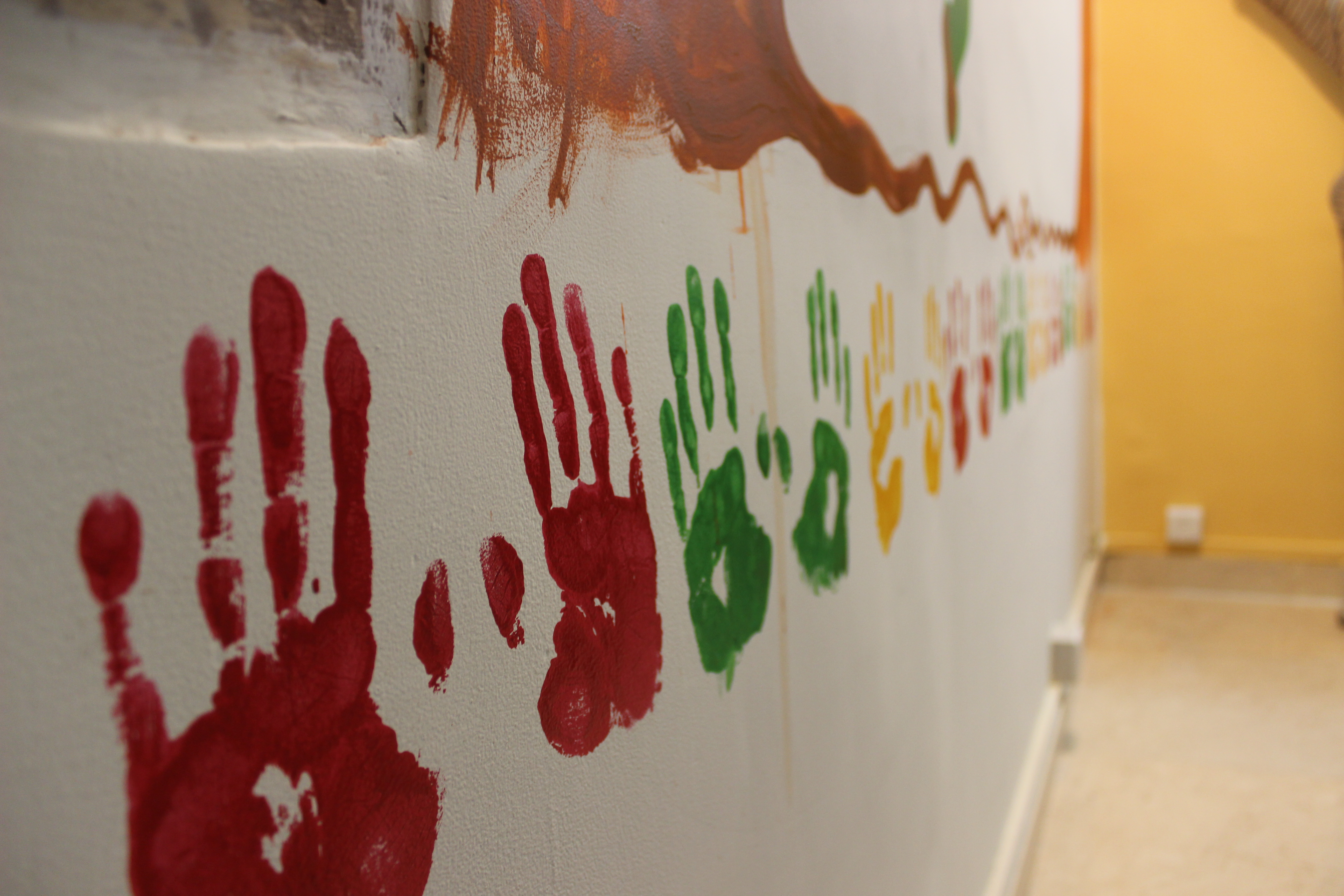 All the fellow wanted their hand prints.